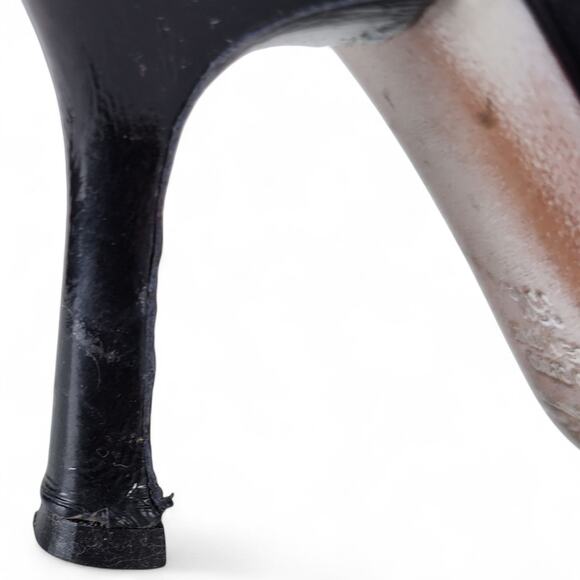 Materia Prima Goffredo Fantini Black Leather Mules 35.5 Made in Italy Heels - Picture 12 of 14